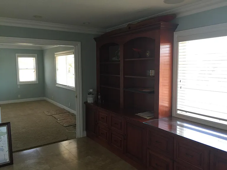 Office attached to bedroom.