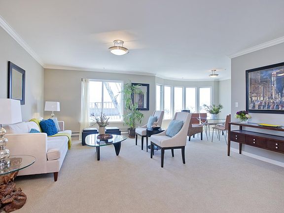 View of the living area from the kitchen