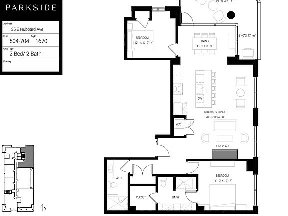 5th image of 35 E Hubbard Ave Suite 604