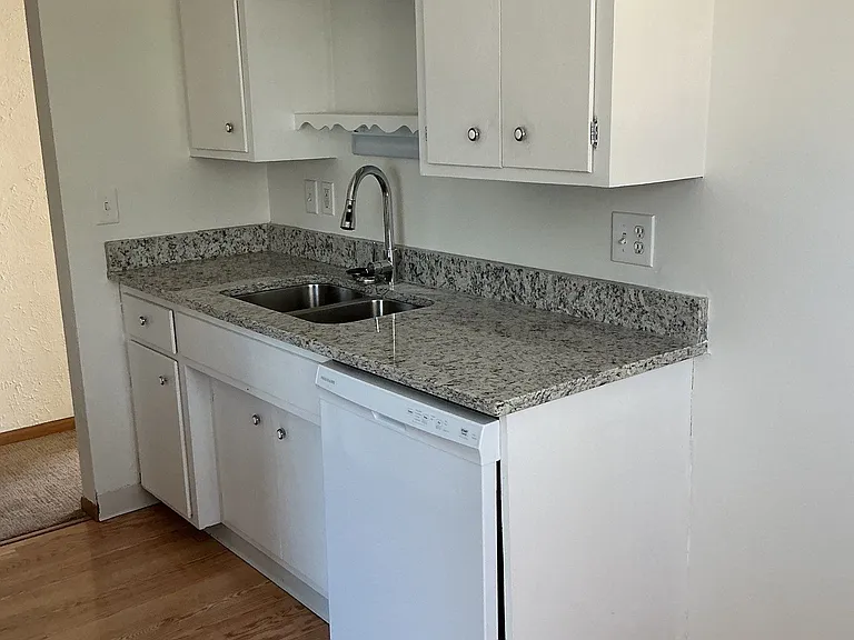 Kitchen with updated countertops