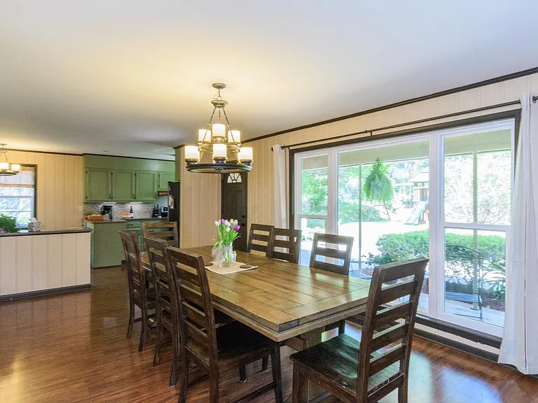 Dining room and kitchen