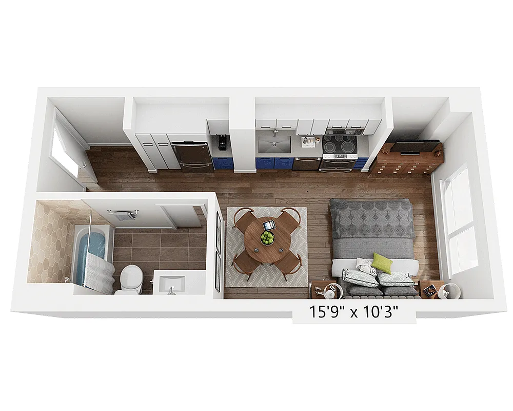 Floor plan Studio E1B