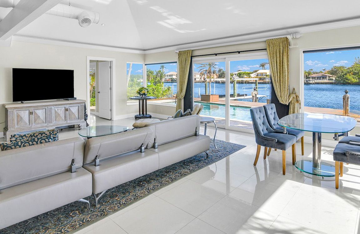 Living Room with Water Views