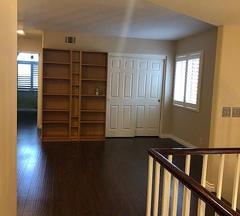 Upstairs loft with closet space and storage