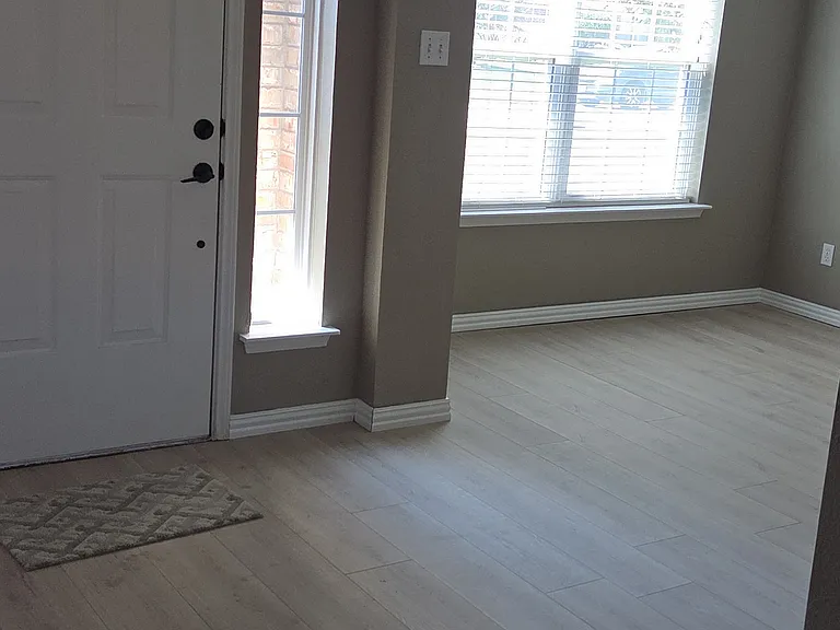 Entry and view of dining room