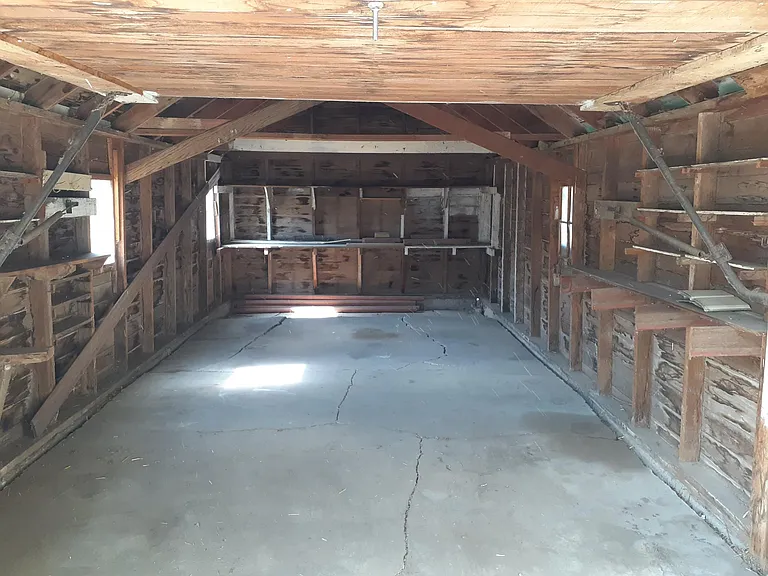 Oversized single car garage.
