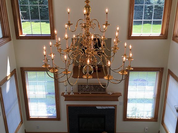Two story living room 