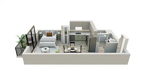 Floor plan Studio B