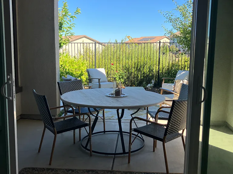 The family room has a large sliding door to the California Room.