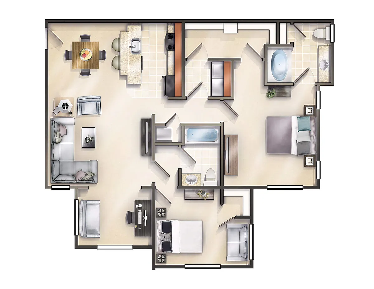 Floor plan The Franklin with Sunroom