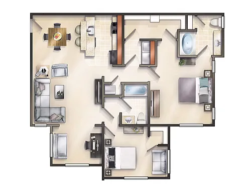 Floor plan The Franklin with Sunroom
