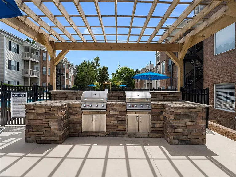 Outdoor grilling area