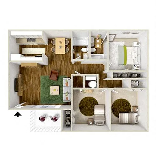 Floor plan Three Bedroom