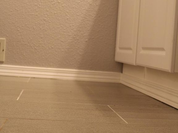 Tile floors in bathroom