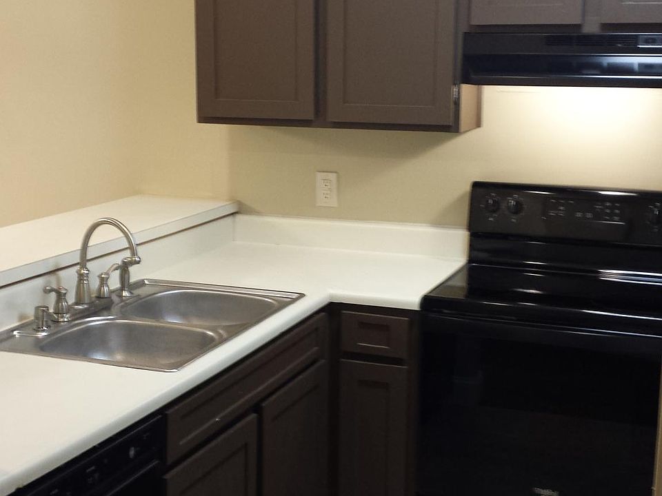 Kitchen with new stove and dishwasher