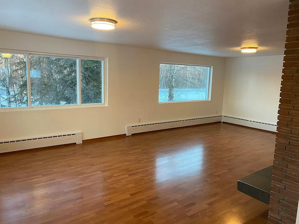 Living area with a fireplace