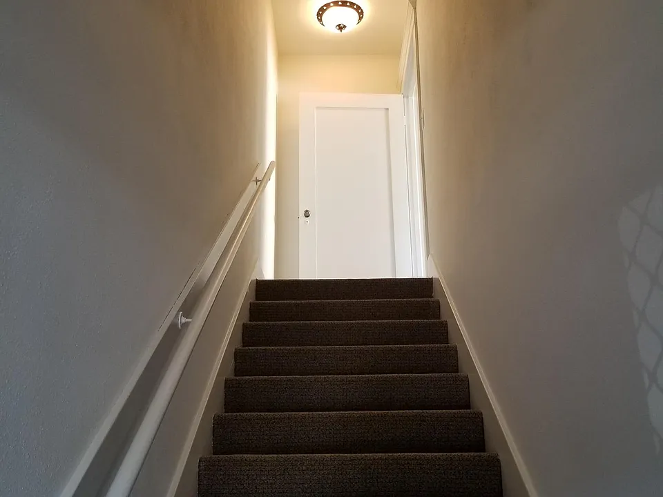 Looking up from the entryway.
