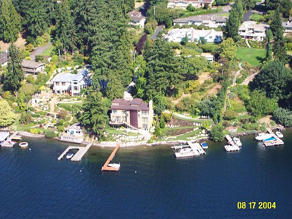 Aerial view looking east