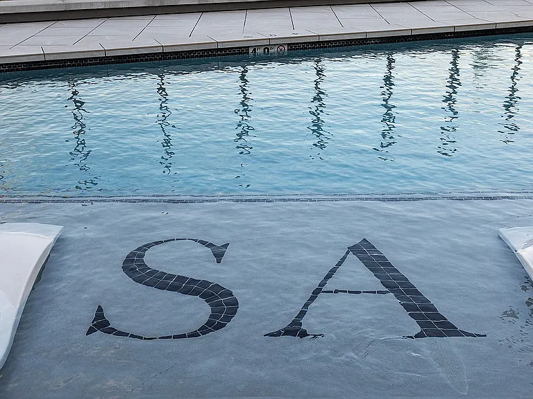 Resort-Style Pool Deck Close Up