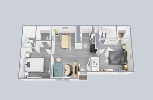 Floor plan 2 Bdrm