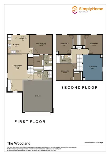 Floor plan 3181 Wood Lily Drive