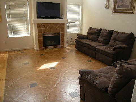 Great room with cathedral ceilings