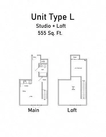 Floor plan Studio Loft L