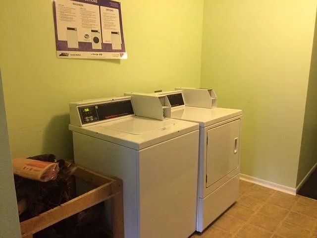 App-operated washer/dryer in buil