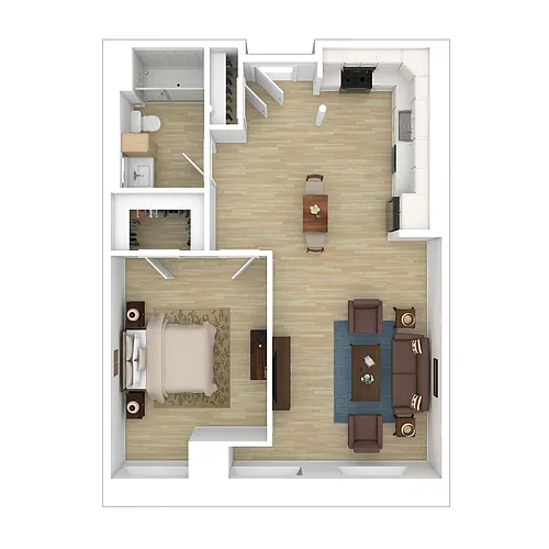 Floor plan 1 Bedroom