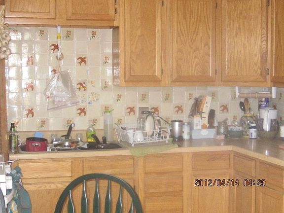 Talavera tile in kitchen. All appliances