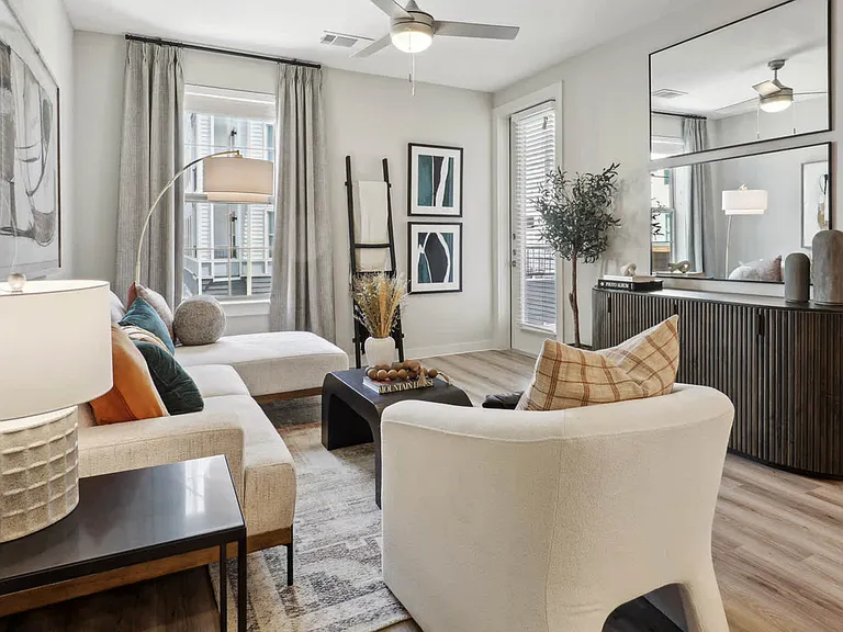 Living Room with Balcony and Hard Surface Flooring