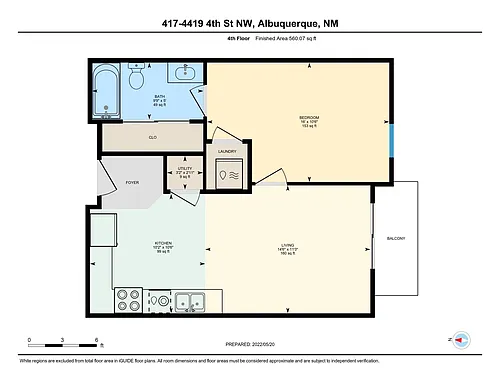 Floor plan 417 - Top Floor Corner Unit