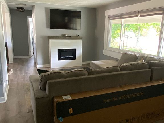 Living Room & Electric Fire Place