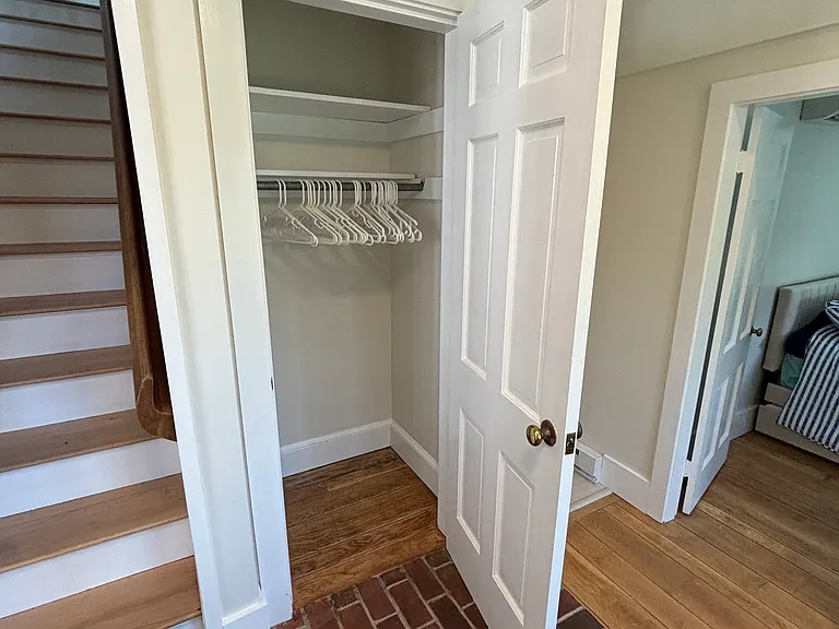 Downstairs: entry closet