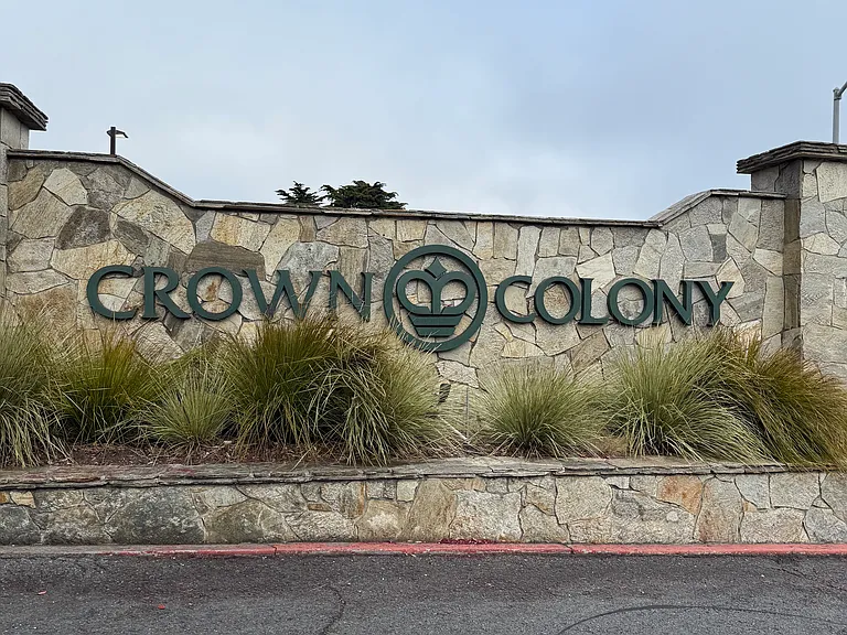 Entrance of Crown Colony Condominium
complex.