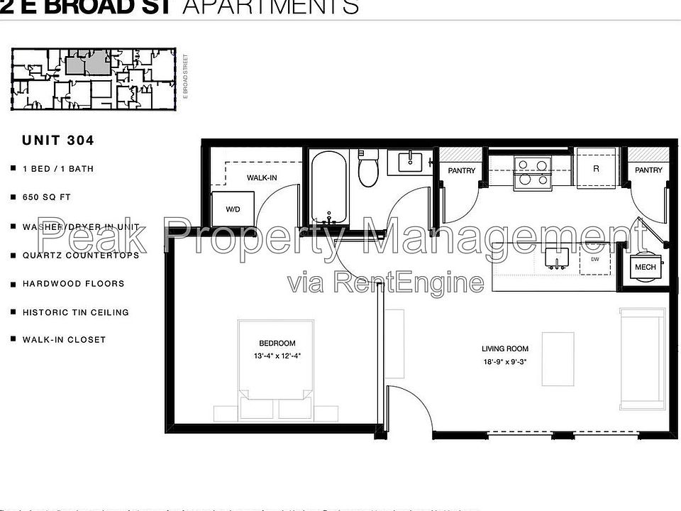2nd image of 2 E Broad St #304