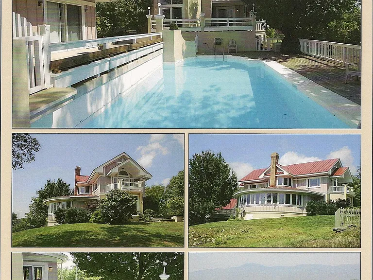Pool House shown on the left side of the upper photo.
Picture in lower right shows view of the estate from the West Ridge of Hawkridge Farm.