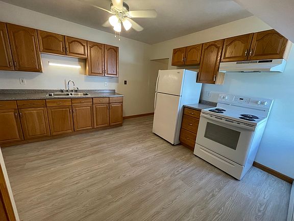 Kitchen with new luxury vinyl plank floor