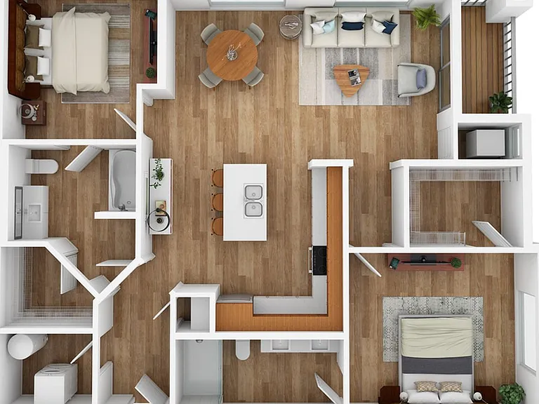 2 Bedroom | 2 Bath | 1237 SF 2 Bedroom | 2 Bath | 1237 SF