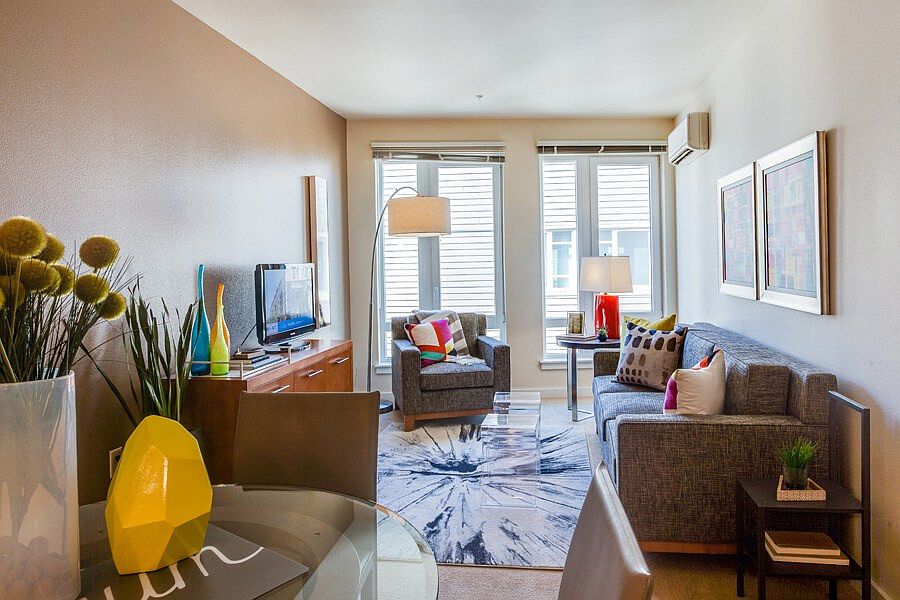 9' to 14' ceilings and expansive windows, private balconies and decks available