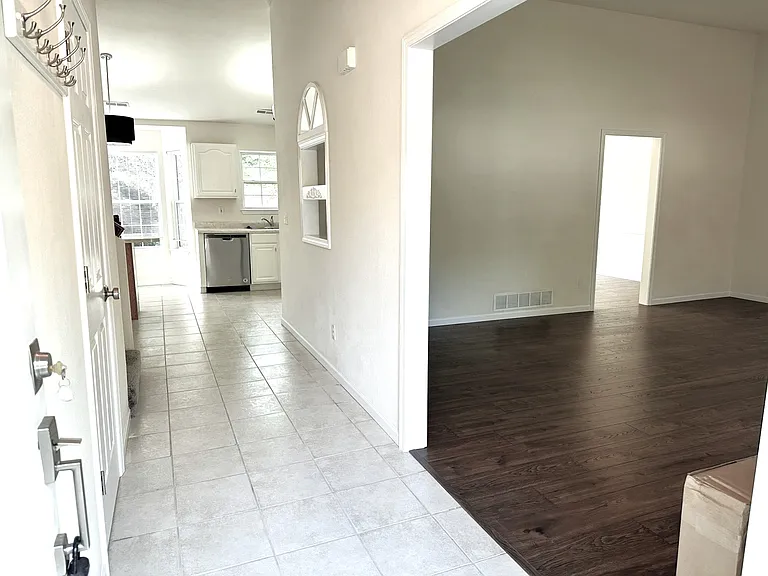Foyer includes handy coat closet