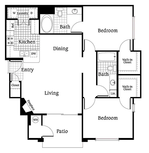 Floor plan Aspen Renovated