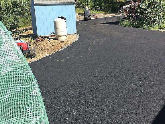 New asphalt driveway