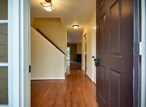 Spacious foyer with brand new hardwood floors!