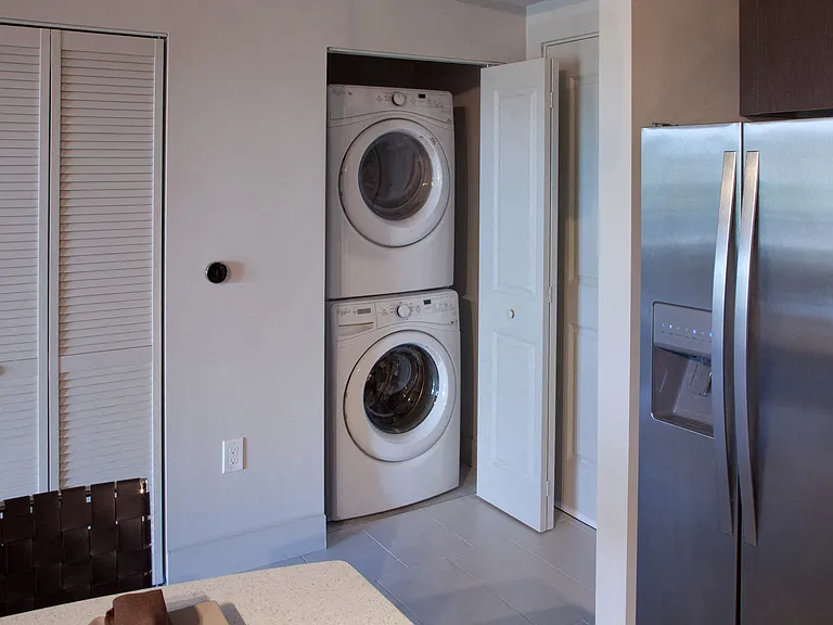 Enjoy the convenience of stacked washer and dryers within your home