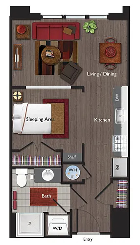 Floor plan Studio (S01)