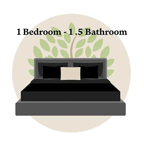 Floor plan 1 Bedroom, 1.5 Bath