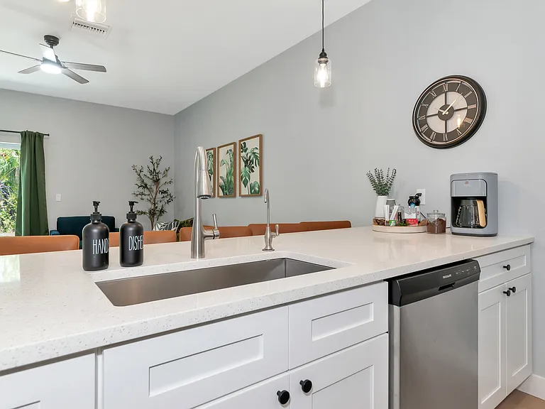 Huge Kitchen Island with deep 1 bay stainless steel sink