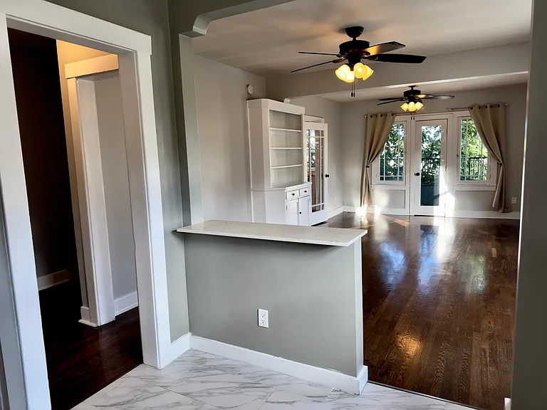 Kitchen toward Living Room and Office
