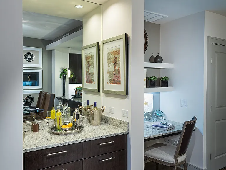 Dry bars & built-in desks available in select homes